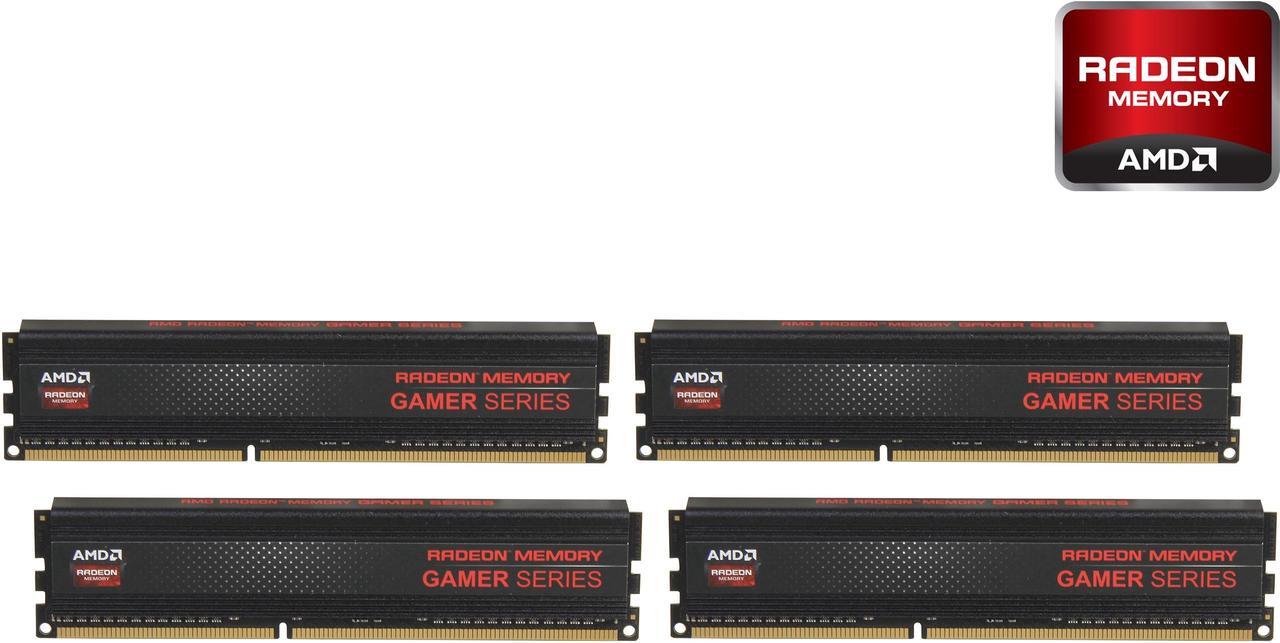 AMD Radeon RG2133 Gamer Series 16GB (4 x 4GB) DDR3 2133 (PC3 17000) Desktop Memory Model AG316G2130U1Q