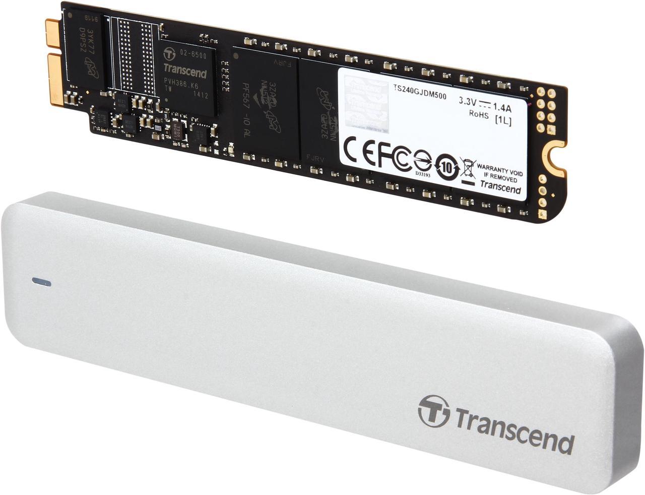 Transcend JetDrive 500 240GB USB 3.0 / SATA 6Gb/s MLC Internal / External Solid State Drive (SSD) TS240GJDM500