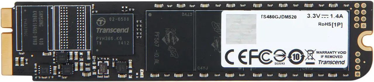 Alt view image 2 of 5 - Transcend JetDrive 520 480GB USB 3.0 / SATA 6Gb/s MLC Internal / External Solid State Drive (SSD) TS480GJDM520