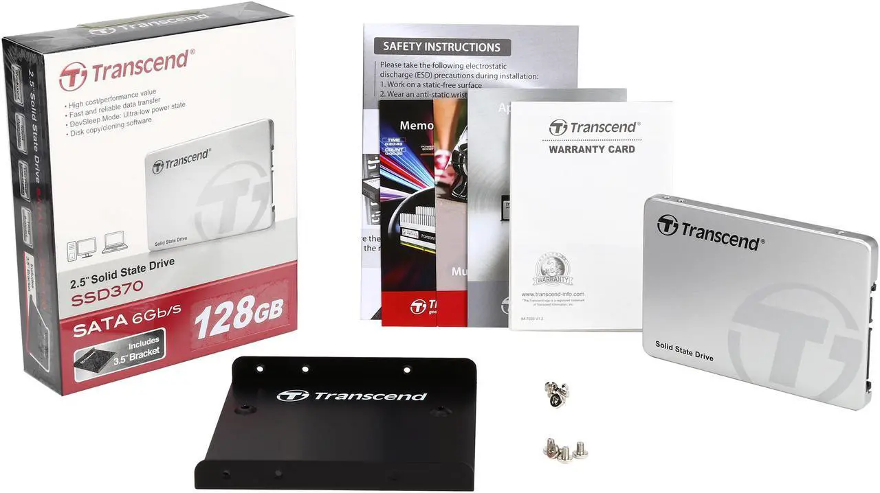 Alt view image 5 of 5 - Transcend 2.5" 128GB SATA III MLC Internal Solid State Drive (SSD) TS128GSSD370S