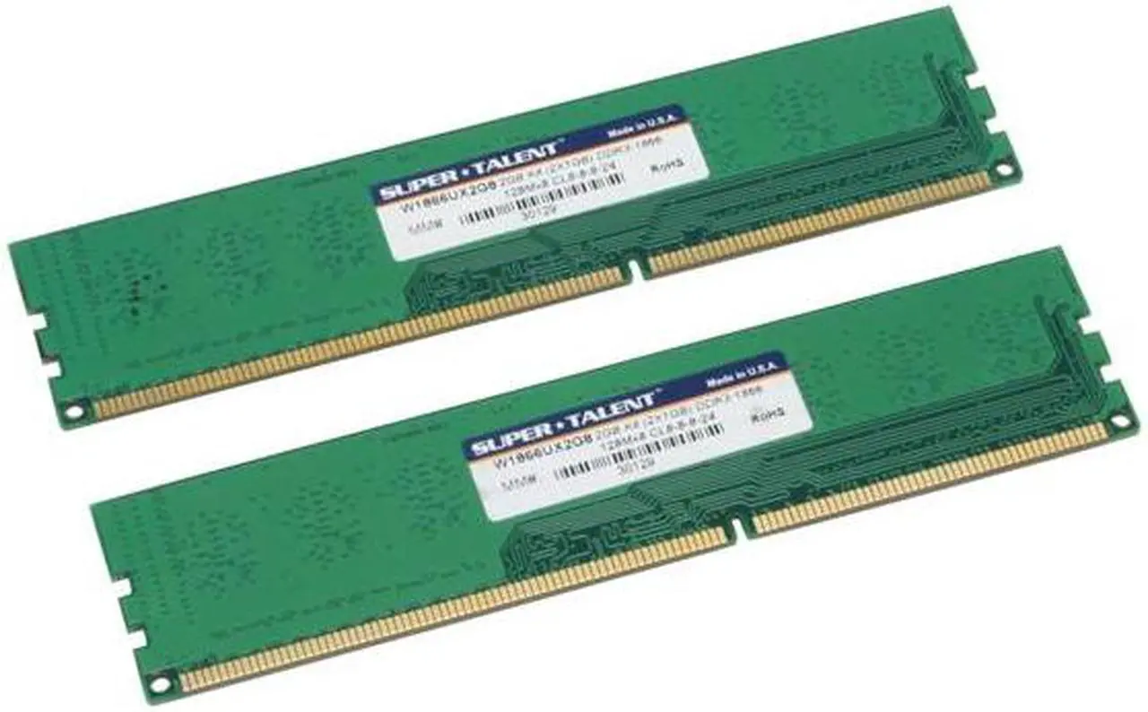 Main image of SUPER TALENT 2GB (2 x 1GB) DDR3 1866 (PC3 14900) Dual Channel Kit Desktop Memory Model W1866UX2G8