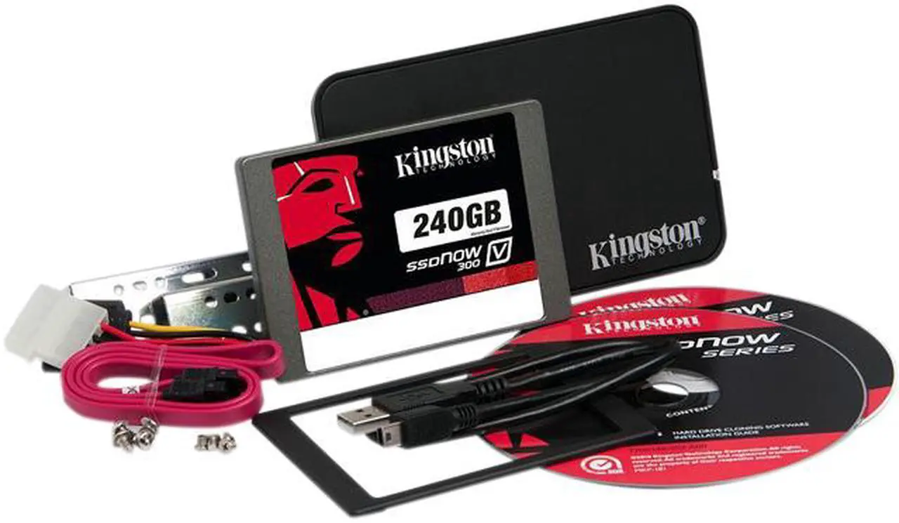 Main image of Kingston SSDNow V300 Series SV300S3B7A/240G 2.5" 240GB SATA III Internal Solid State Drive (SSD) Combo Bundle Kit