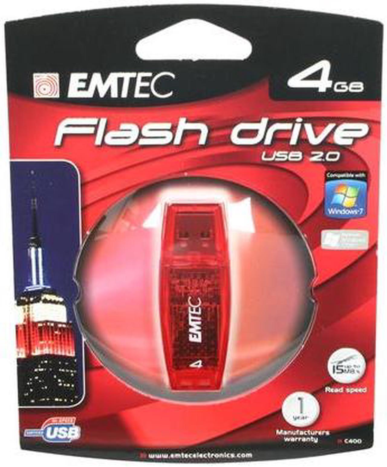 Alt view image 6 of 6 - EMTEC C400 Candy Series 4GB USB 2.0 Flash Drive (Red) EKMMD4GC400