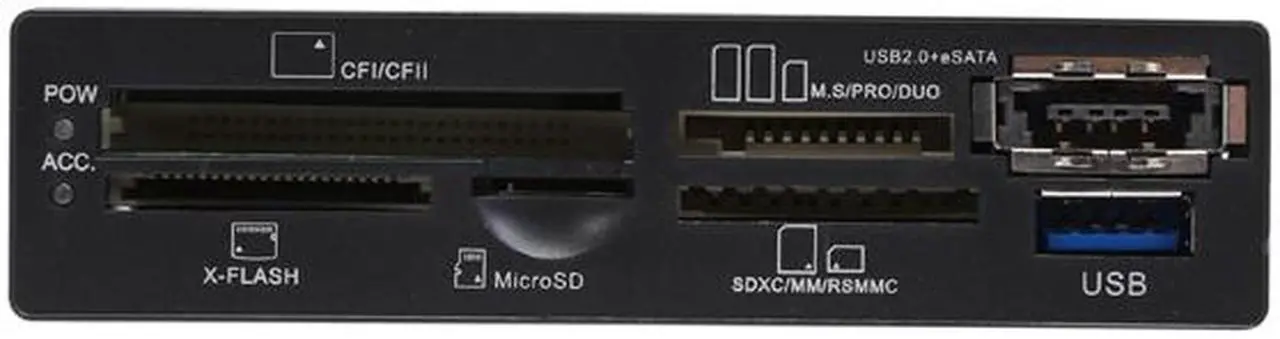 Alt view image 2 of 5 - Nippon Labs ICR-USB3 All-in-one USB & eSATA MUTIPLE Internal Memory Card Reader 3.5" All in one