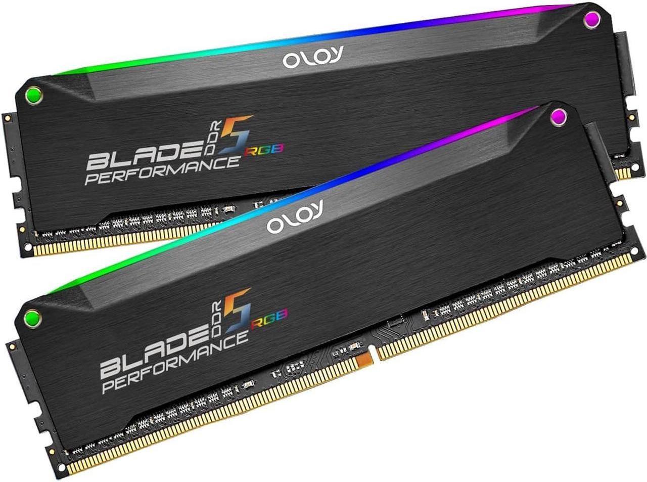 OLOy Blade RGB 32GB (2 x 16GB) DDR5 4800 (PC5 38400) Desktop Memory Model ND5U1648400BRKDE