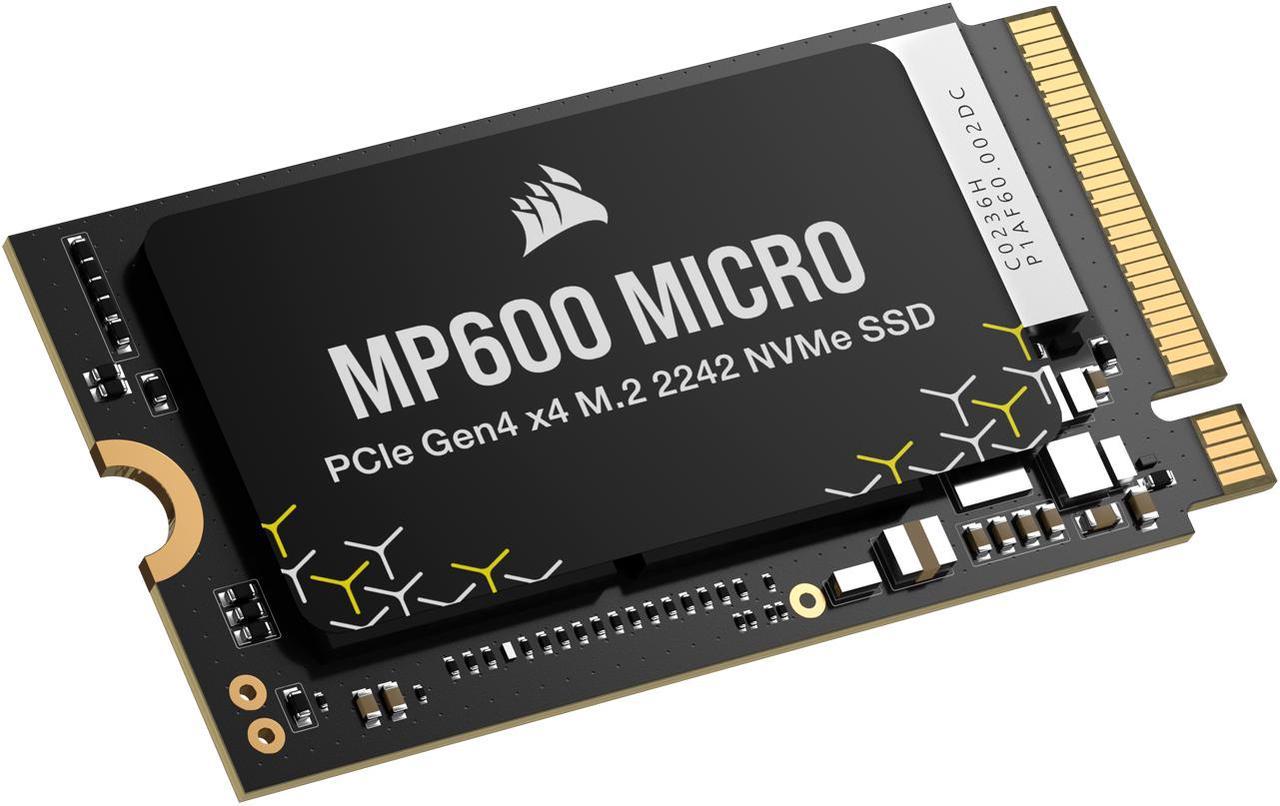 Corsair MP600 Micro 1TB M.2 NVMe PCIe x4 Gen4 2 SSD – M.2 2242 – Up to 5,100MB/sec CSSD-F1000GBMP600MCR - Compatible with Lenovo Legion Go and Thin PCIe 4.0 Laptops