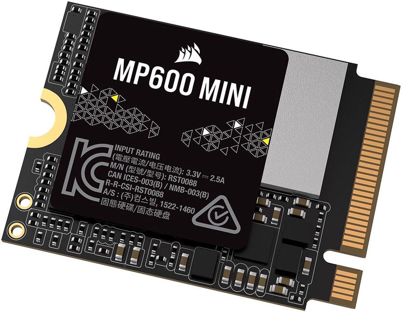 Alt view image 4 of 7 - Corsair MP600 Mini M.2 2230 1TB PCI-Express 4.0 x4 3D TLC Internal Solid State Drive (SSD) CSSD-F1000GBMP600MNR2