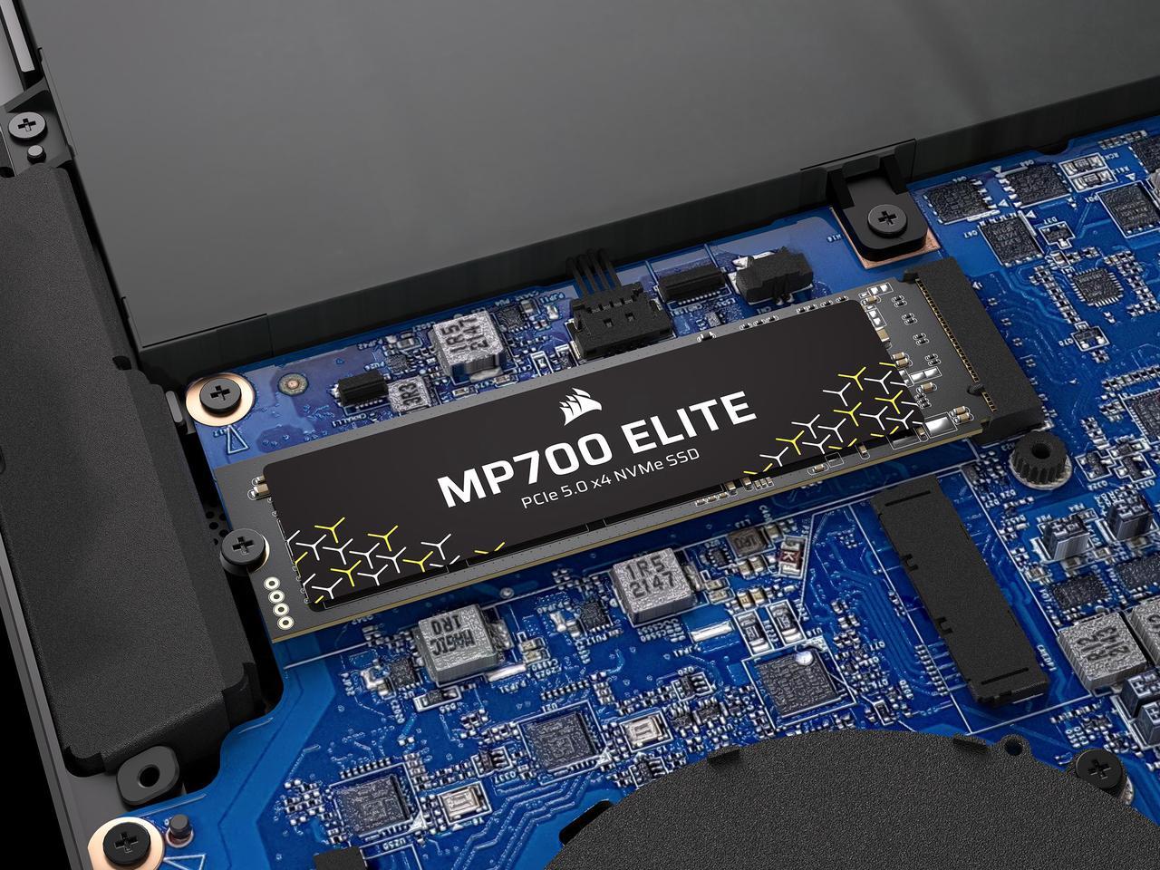 Alt view image 9 of 20 - Corsair MP700 Elite M.2 2280 1TB PCI-Express 5.0 x4 3D TLC Internal Solid State Drive (SSD) Up to 10000 MB/s CSSD-F1000GBMP700ENH