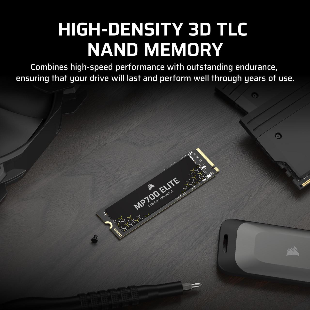 Alt view image 19 of 20 - Corsair MP700 Elite M.2 2280 1TB PCI-Express 5.0 x4 3D TLC Internal Solid State Drive (SSD) Up to 10000 MB/s CSSD-F1000GBMP700ENH