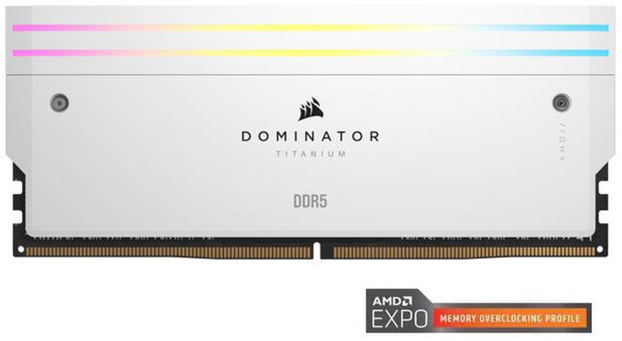 Main image of CORSAIR Dominator Titanium 64GB (2 x 32GB) DDR5 6000 (PC5 48000) Desktop Memory Model CMP64GX5M2B6000Z30W