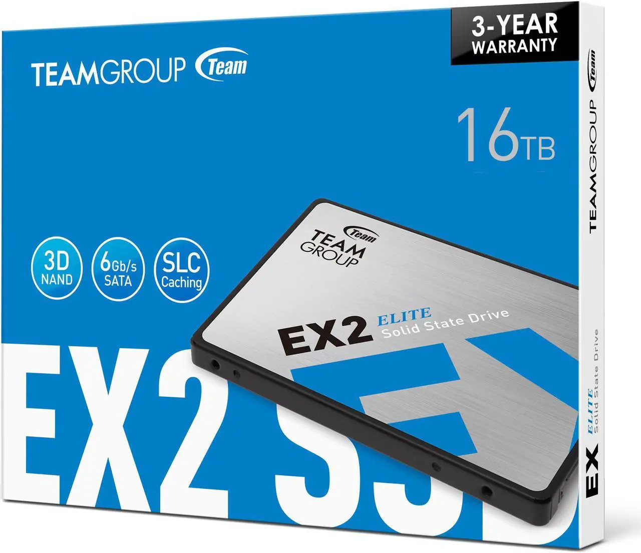 Alt view image 4 of 4 - Team Group EX2 2.5" 16TB SATA III 3D NAND Internal Solid State Drive (SSD) T253E2016T0C101