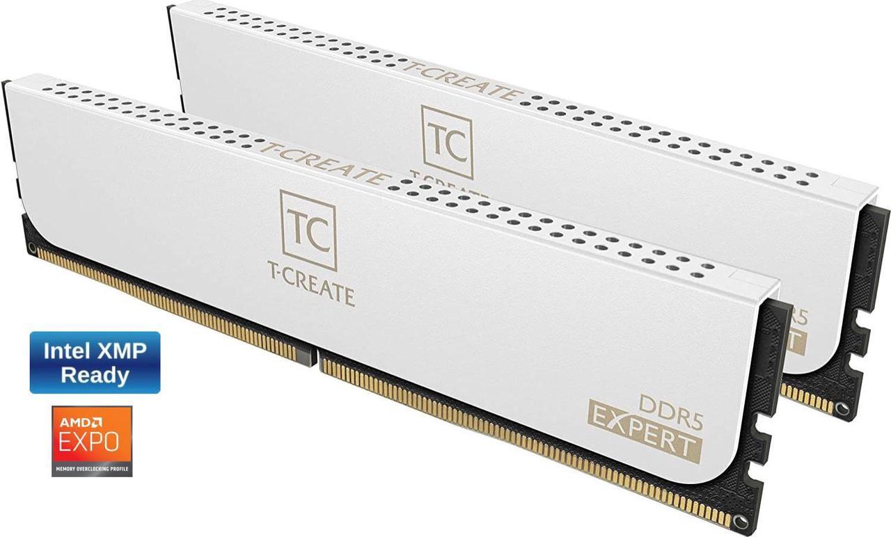 Team Group T-CREATE EXPERT 64GB (2 x 32GB) 288-Pin PC RAM DDR5 6400 (PC5 51200) Desktop Memory Model CTCWD564G6400HC34BDC01