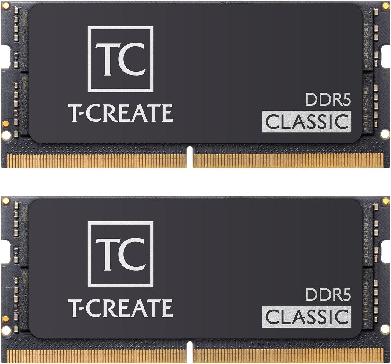 Team T-CREATE CLASSIC 64GB (2 x 32GB) 262-Pin DDR5 SO-DIMM DDR5 5600 (PC5 44800) Laptop Memory Model CTCCD564G5600HC46ADC-S01