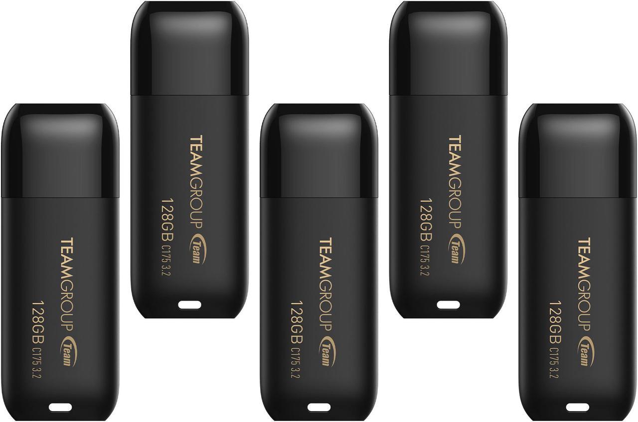 TEAM 640GB(128GB x 5) C175 USB 3.2 Gen 1 Flash Drive, Speed Up to 100MB/s (TC1753N128GB21)