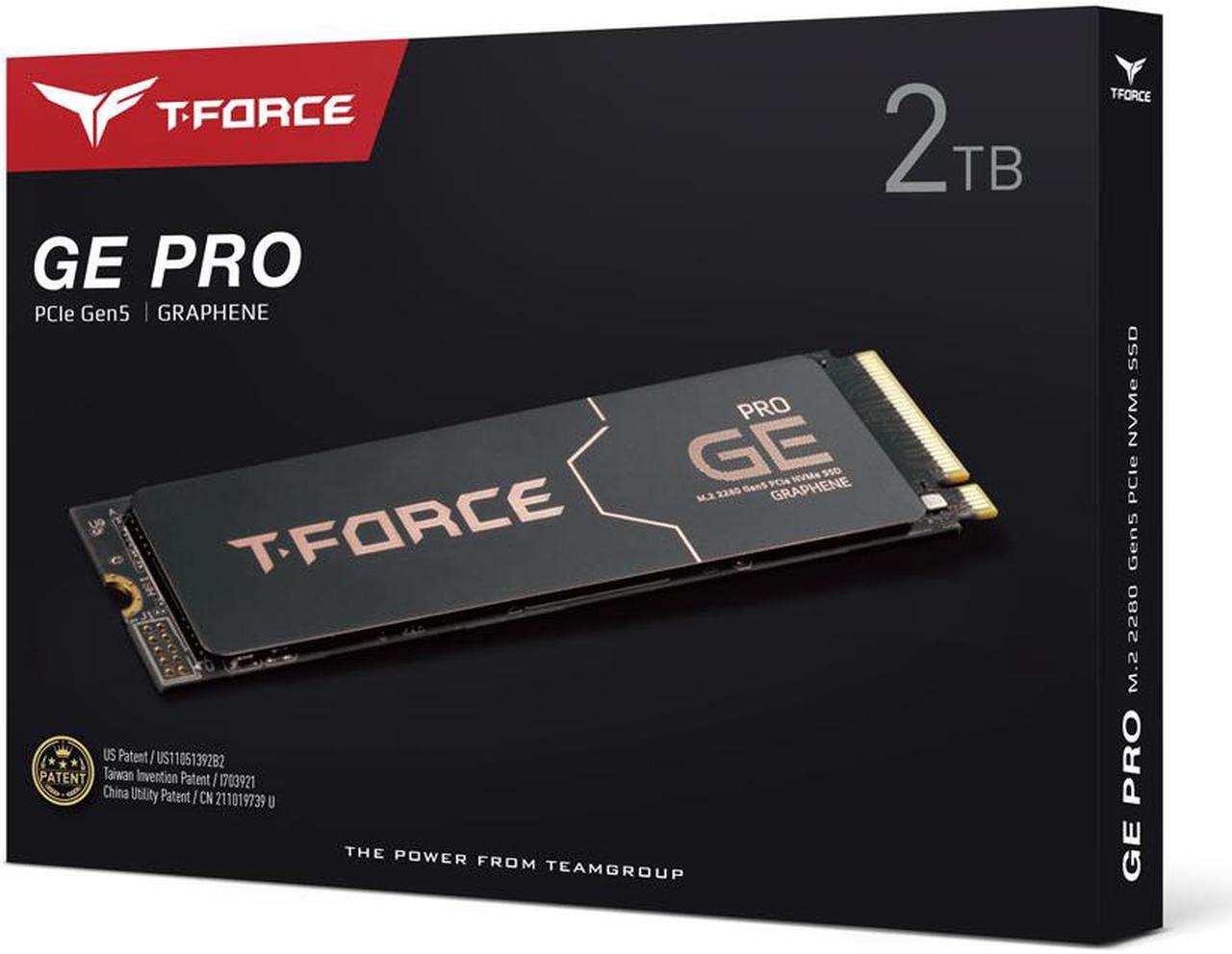 Alt view image 5 of 5 - Team Group T-FORCE GE PRO M.2 2280 2TB PCIe Gen 5.0x4 with NVMe 2.0 3D NAND Internal Solid State Drive (SSD) TM8FFS002T0C129
