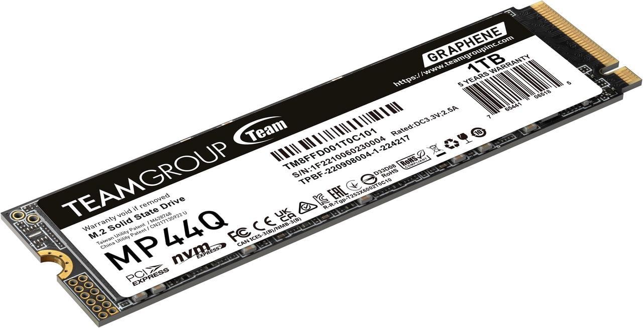 TEAMGROUP MP44Q 1TB PCIe Gen4 x4 M.2 2280 SSD Laptop & Desktop & NUC & NAS compatible, Speed up to 7400MB/s (TM8FFD001T0C101)