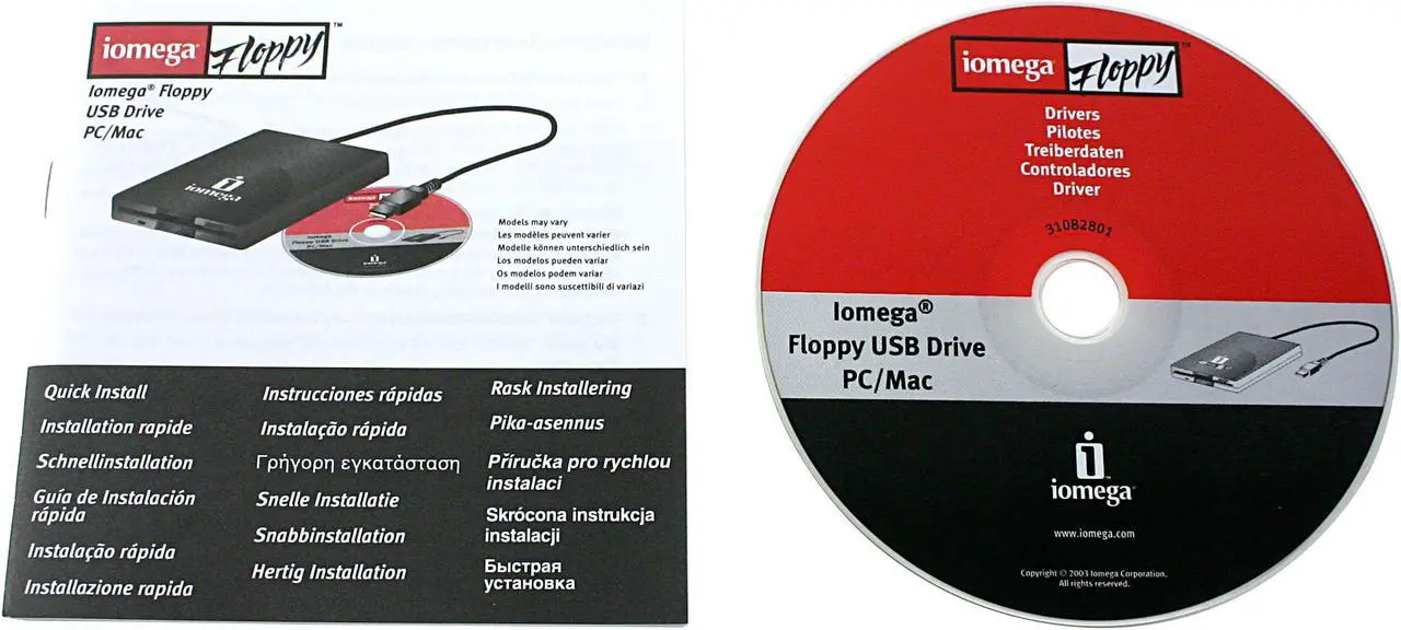 Alt view image 3 of 4 - iomega Silver 1.44MB 3.5" External USB Floppy Drive Model 32633