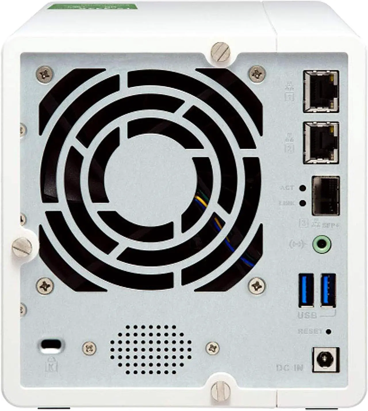 Alt view image 4 of 12 - QNAP TS-332X 3-Bay 64-bit NAS with Built-in 10G Network. Quad Core 1.7 GHz, 2GB RAM, 1 x 10 GbE (SFP+), 2 x 1 GbE, 3 x 3.5 / 2.5" Drive Slots, 3 x M.2 SATA 2280 Slots, RAID 0/1/5