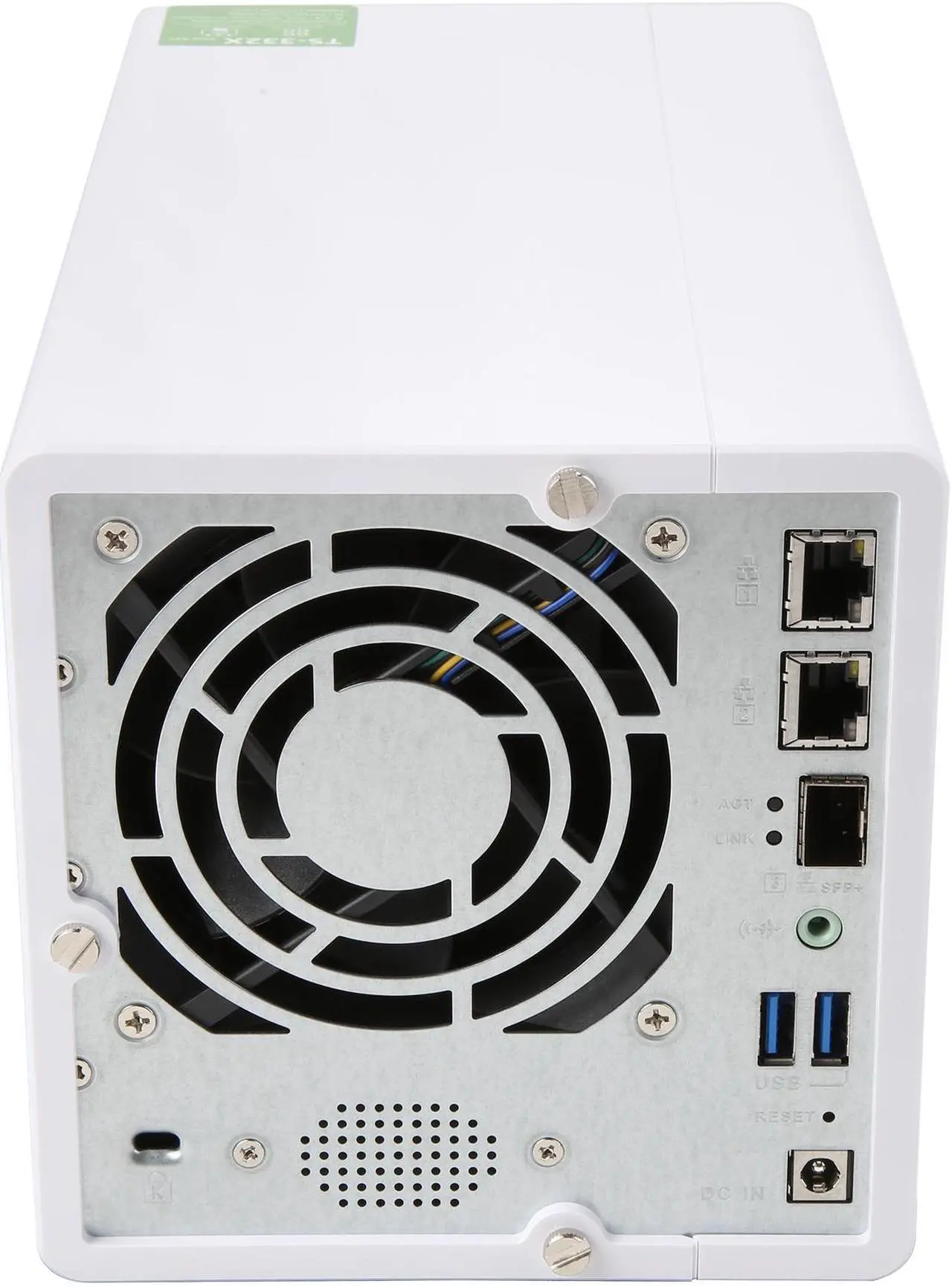 Alt view image 10 of 12 - QNAP TS-332X 3-Bay 64-bit NAS with Built-in 10G Network. Quad Core 1.7 GHz, 2GB RAM, 1 x 10 GbE (SFP+), 2 x 1 GbE, 3 x 3.5 / 2.5" Drive Slots, 3 x M.2 SATA 2280 Slots, RAID 0/1/5