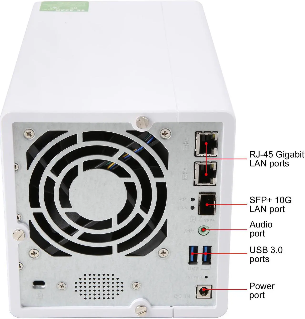 Alt view image 11 of 12 - QNAP TS-332X 3-Bay 64-bit NAS with Built-in 10G Network. Quad Core 1.7 GHz, 2GB RAM, 1 x 10 GbE (SFP+), 2 x 1 GbE, 3 x 3.5 / 2.5" Drive Slots, 3 x M.2 SATA 2280 Slots, RAID 0/1/5