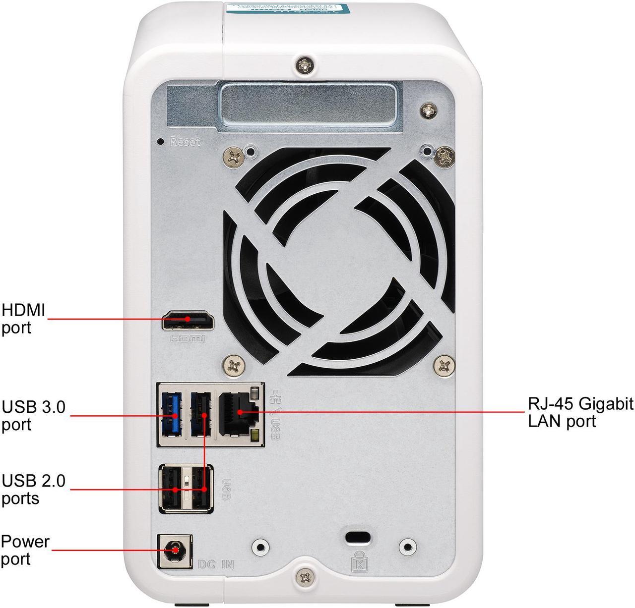 Alt view image 12 of 12 - QNAP TS-251D-2G-US Diskless System Network Storage