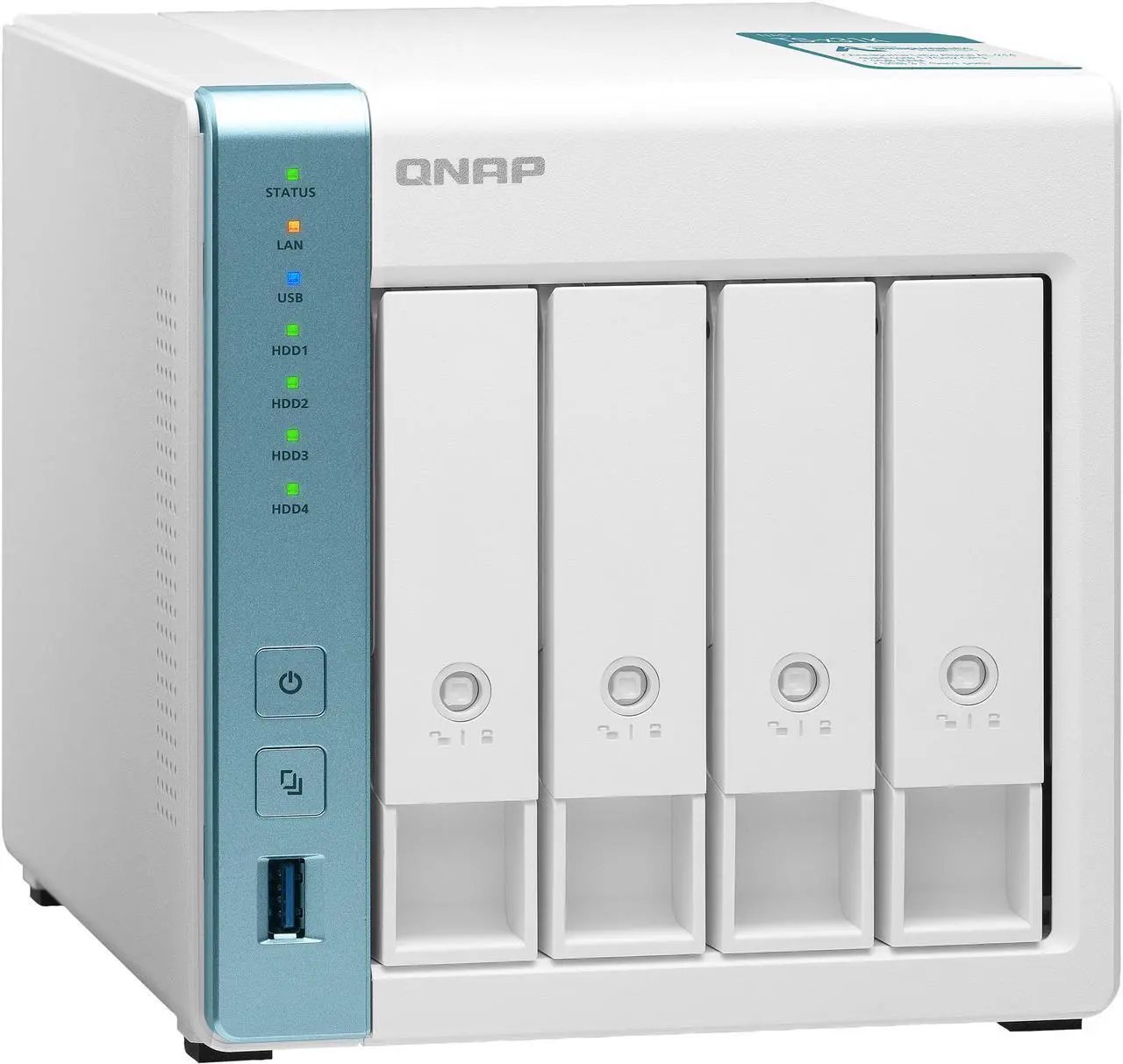 Main image of QNAP 4-Bay Personal Cloud NAS for Backup and Data Sharing 4-core 1.7GHz 1GB RAM w/ Lockable Drive Tray TS-431K-US