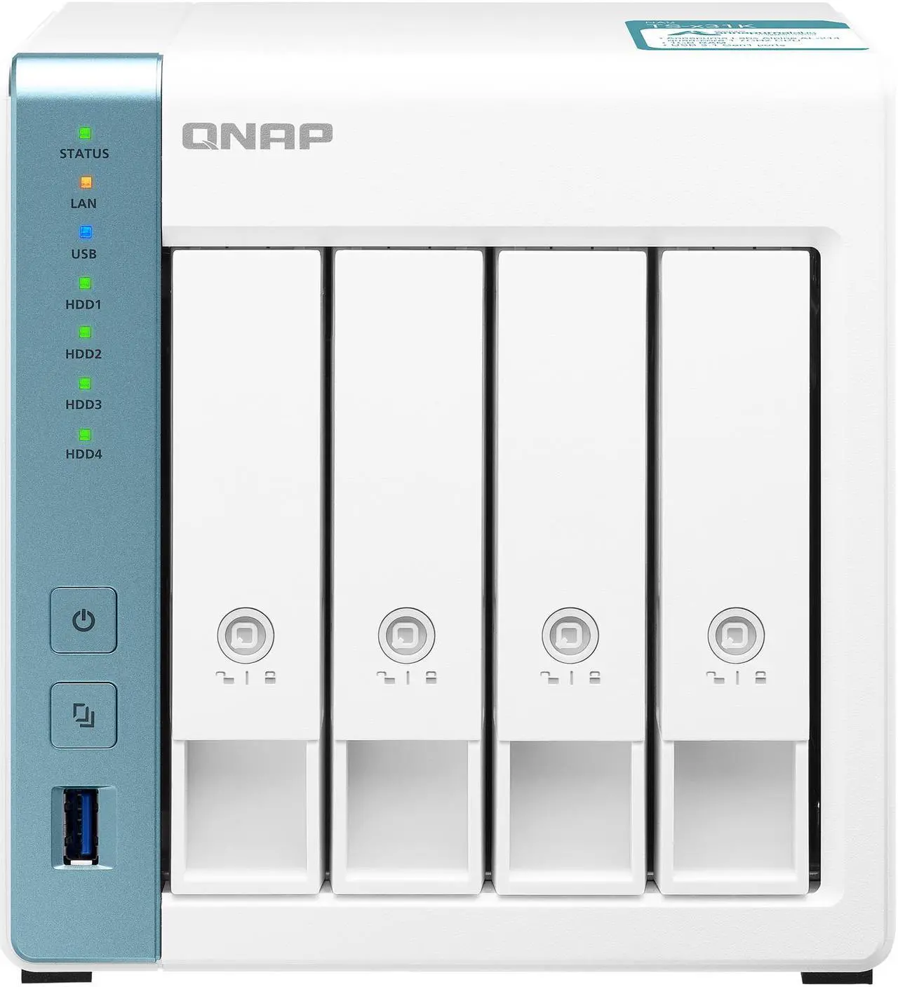 Alt view image 4 of 12 - QNAP 4-Bay Personal Cloud NAS for Backup and Data Sharing 4-core 1.7GHz 1GB RAM w/ Lockable Drive Tray TS-431K-US