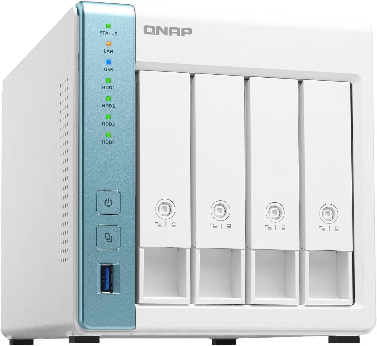 Alt view image 3 of 12 - QNAP 4-Bay Personal Cloud NAS for Backup and Data Sharing 4-core 1.7GHz 1GB RAM w/ Lockable Drive Tray TS-431K-US