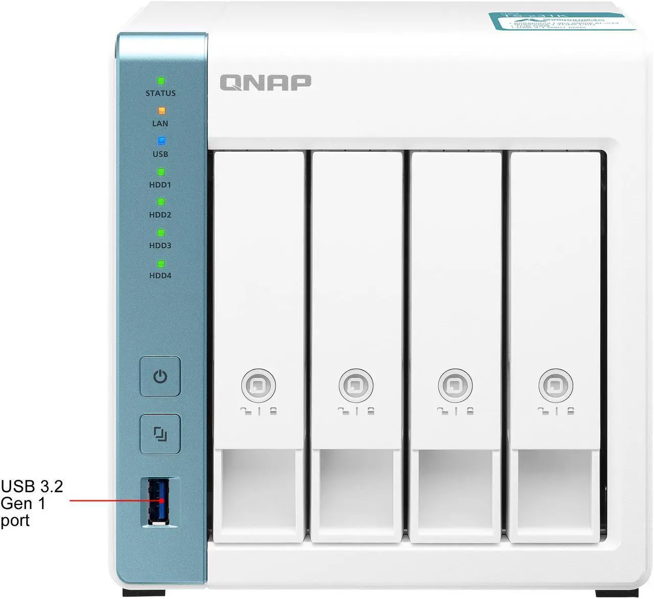 Alt view image 5 of 12 - QNAP 4-Bay Personal Cloud NAS for Backup and Data Sharing 4-core 1.7GHz 1GB RAM w/ Lockable Drive Tray TS-431K-US