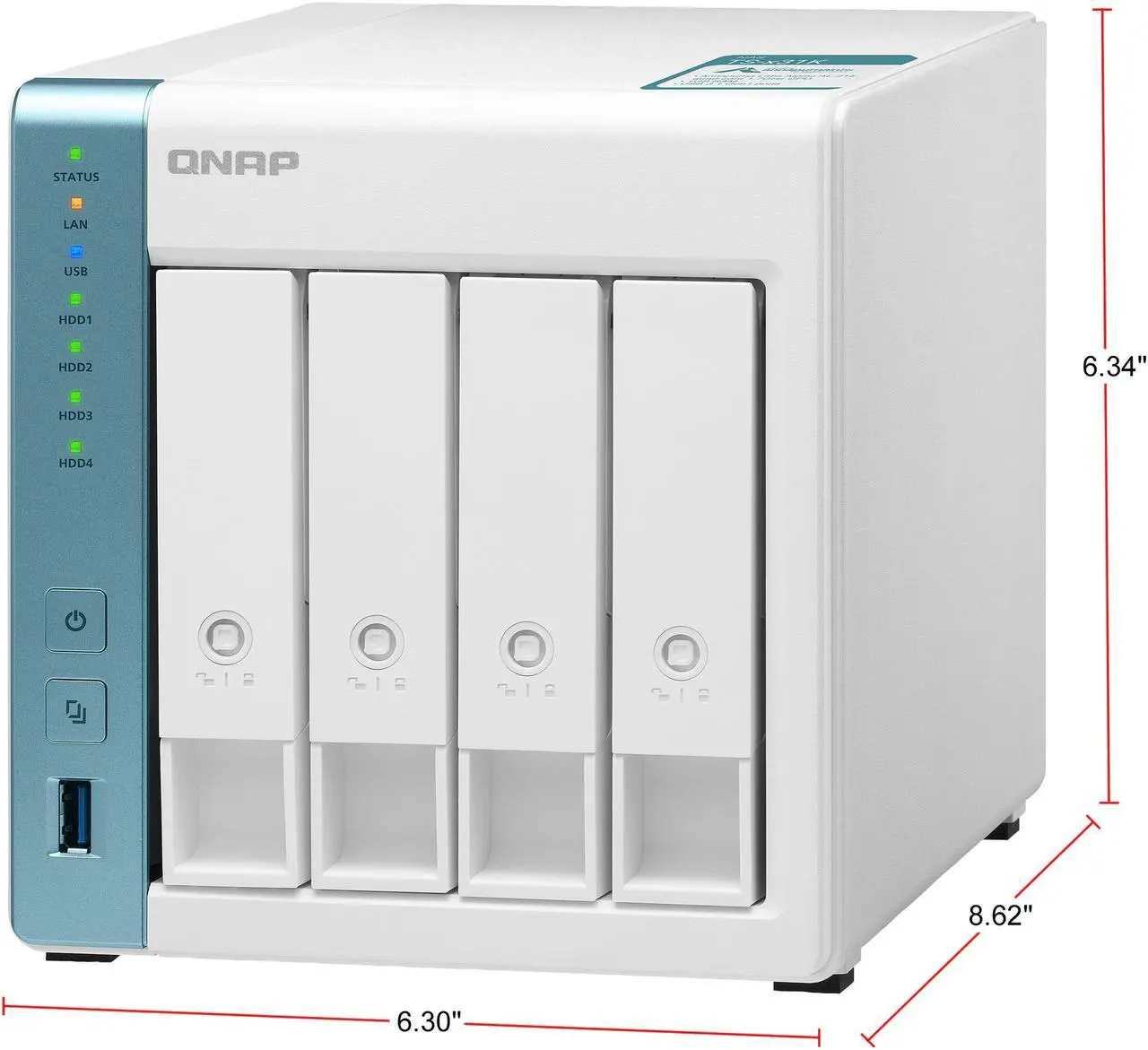 Alt view image 8 of 12 - QNAP 4-Bay Personal Cloud NAS for Backup and Data Sharing 4-core 1.7GHz 1GB RAM w/ Lockable Drive Tray TS-431K-US