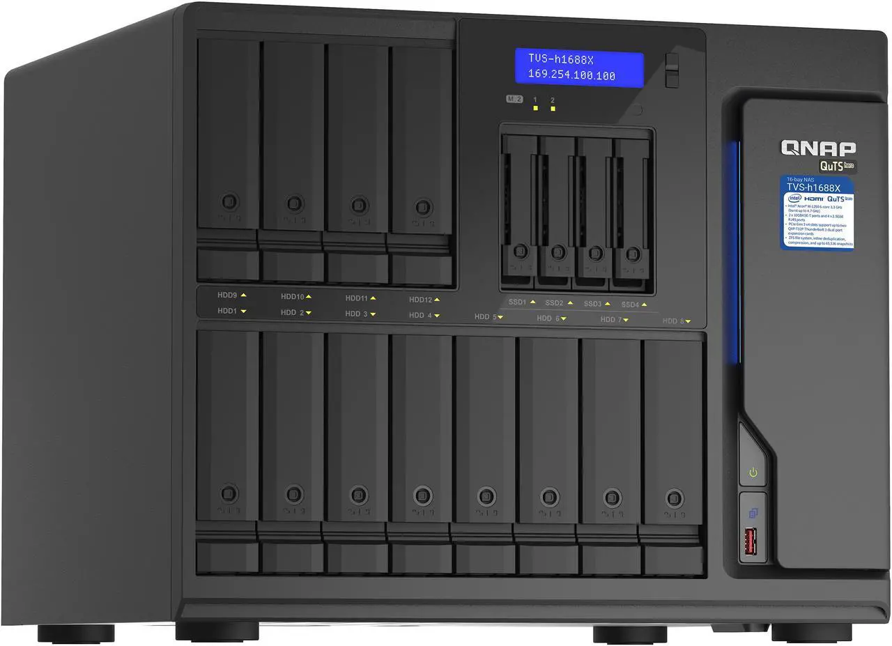 Main image of QNAP TVS-H1688X-W1250-32G-US Diskless System Network Storage