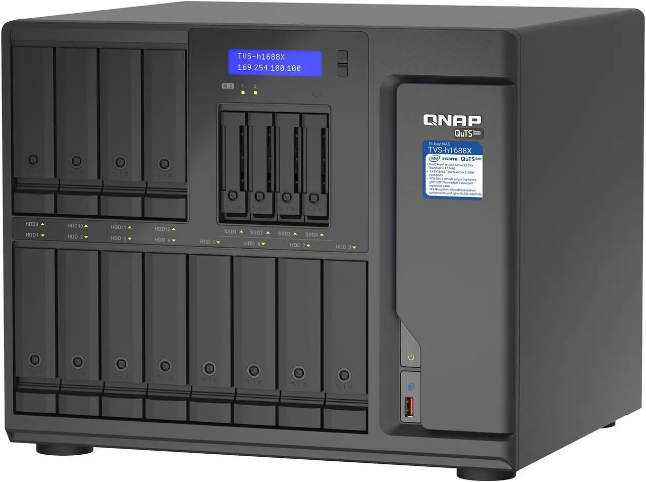 Alt view image 6 of 6 - QNAP TVS-H1688X-W1250-32G-US Diskless System Network Storage