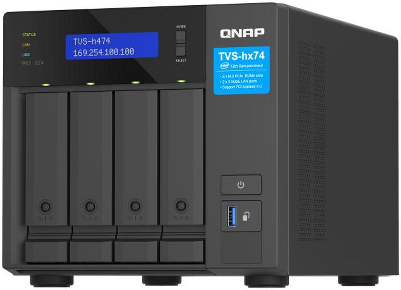 QNAP Ultra-High Speed 6 Bay NAS. Intel® Core™ i5-12400 6C/12T, 32GB RAM DDR4 RAM, 3.5"/2.5" HDD/SSD slot x 6, M.2 PCIe SSD Gen4 x 4 slot x 2, 2.5GbE x 2, PCIe Gen4 slots, HDMI 1.4b, USB 3.2 Gen 2, 250W PSU