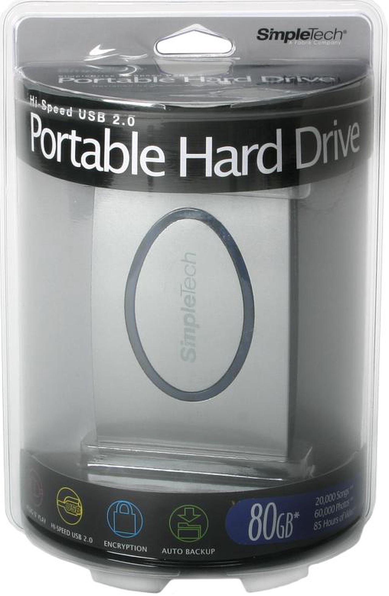 Alt view image 3 of 3 - SimpleTech SimpleDrive Portable 80GB USB 2.0 2.5" External Hard Drive (Designed by Pininfarina) SP-U25/80