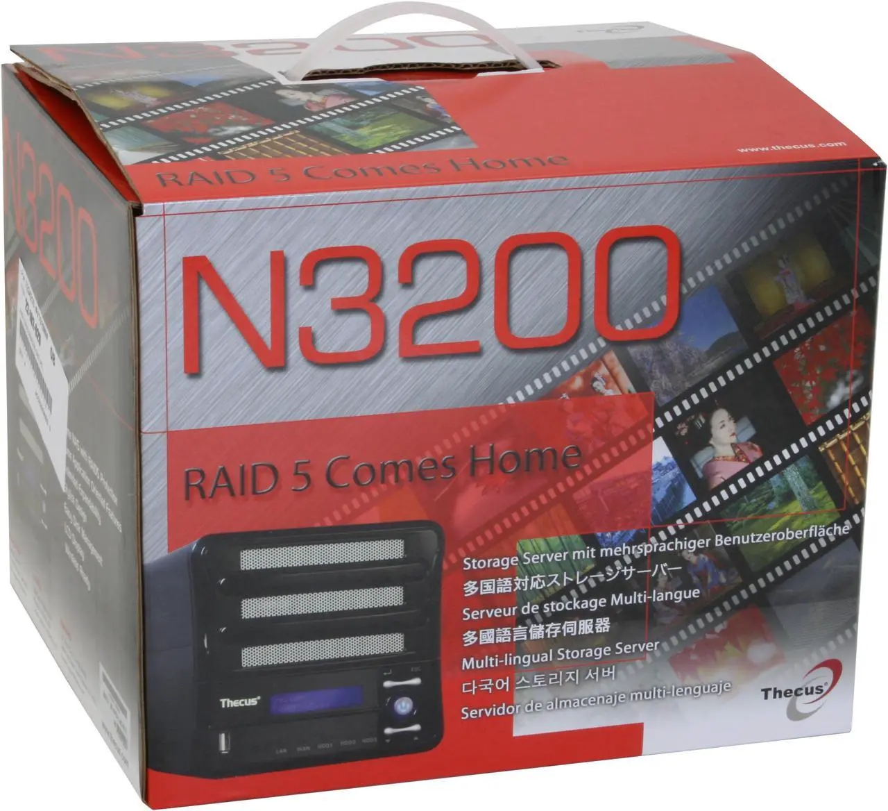 Alt view image 5 of 5 - Thecus N3200 Diskless System RAID 5 Security Network Storage