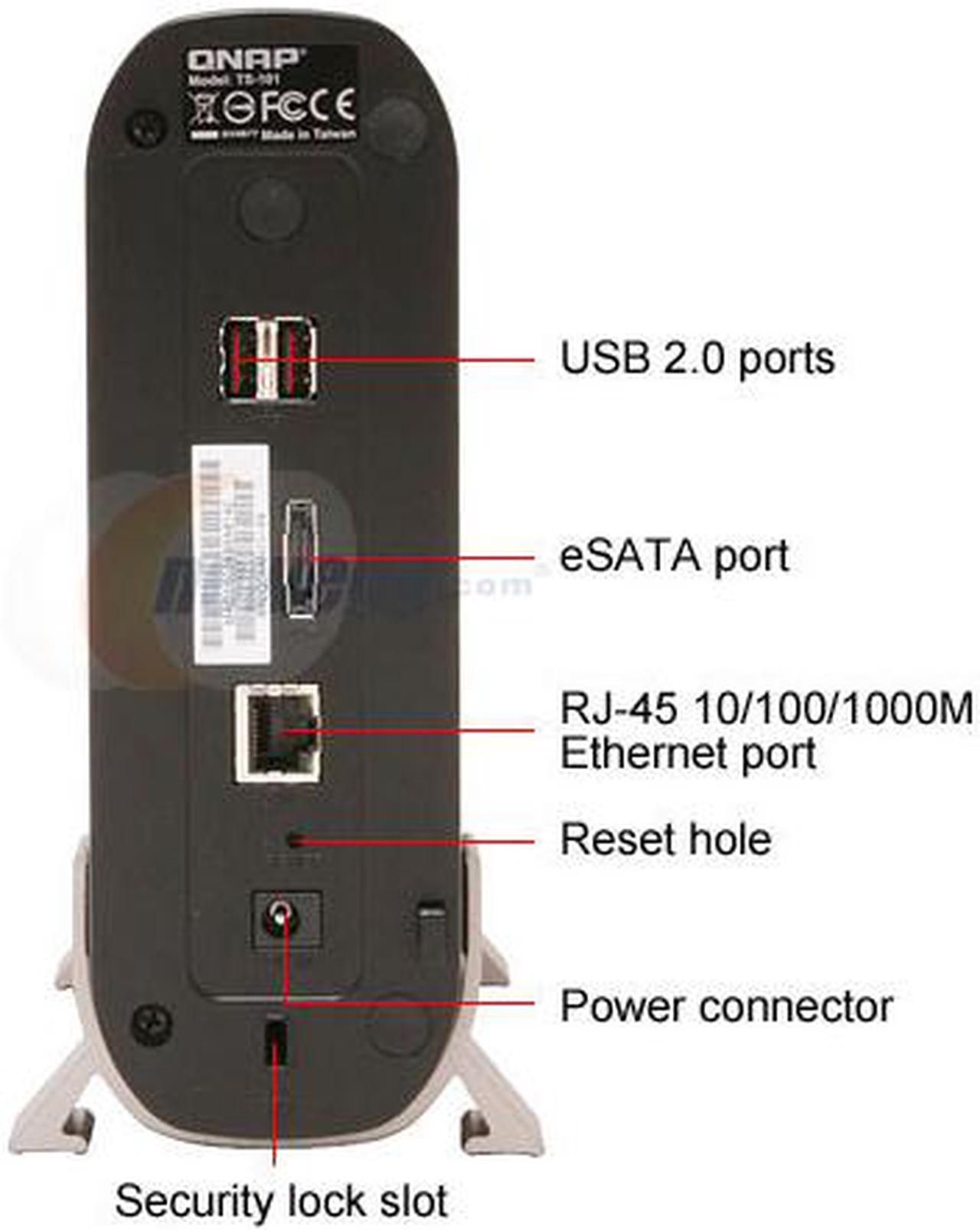 Alt view image 4 of 7 - QNAP TS-101 9-in-1 NAS Server