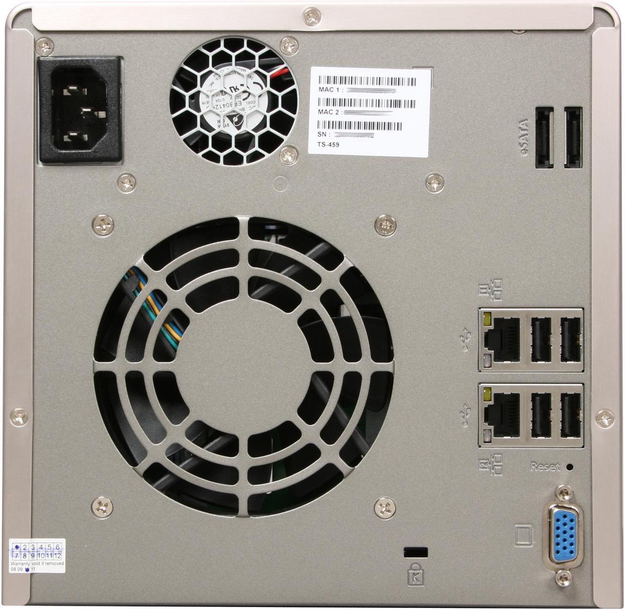 Alt view image 4 of 5 - QNAP TS-459 PRO-US Diskless System Superior Performance NAS with iSCSI for Business