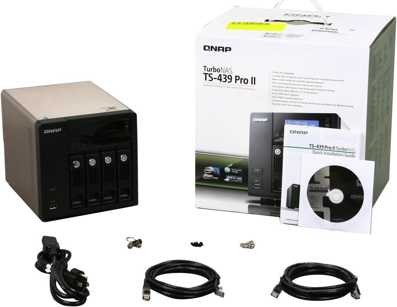 Alt view image 5 of 5 - QNAP TS-439-PROII-US Diskless System TurboNAS Superior Performance NAS with iSCSI for Business