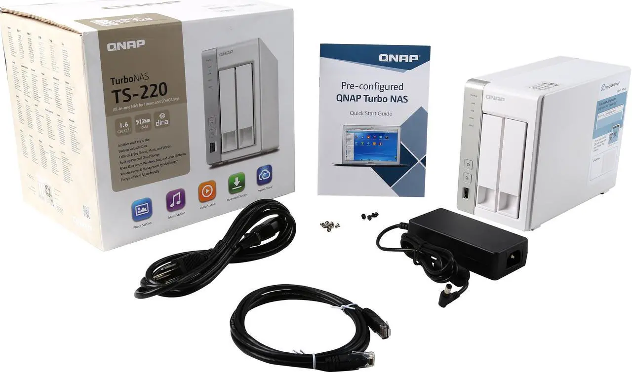 Alt view image 7 of 7 - QNAP TS-220-12R 2TB Home & SOHO NAS for Personal Cloud and Social Sharing