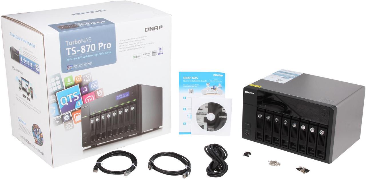 Alt view image 7 of 7 - QNAP TS-870 Pro Diskless System 8-bay Home & SOHO NAS For Personal Cloud And Multimedia Experience