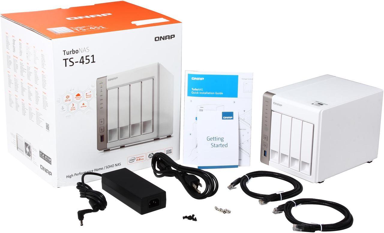 Alt view image 8 of 7 - QNAP TS-451-US 4-Bay Personal Cloud NAS with HDMI output, DLNA, AirPlay and PLEX Support,Intel 2.41GHz Dual Core CPU with Media Transcoding