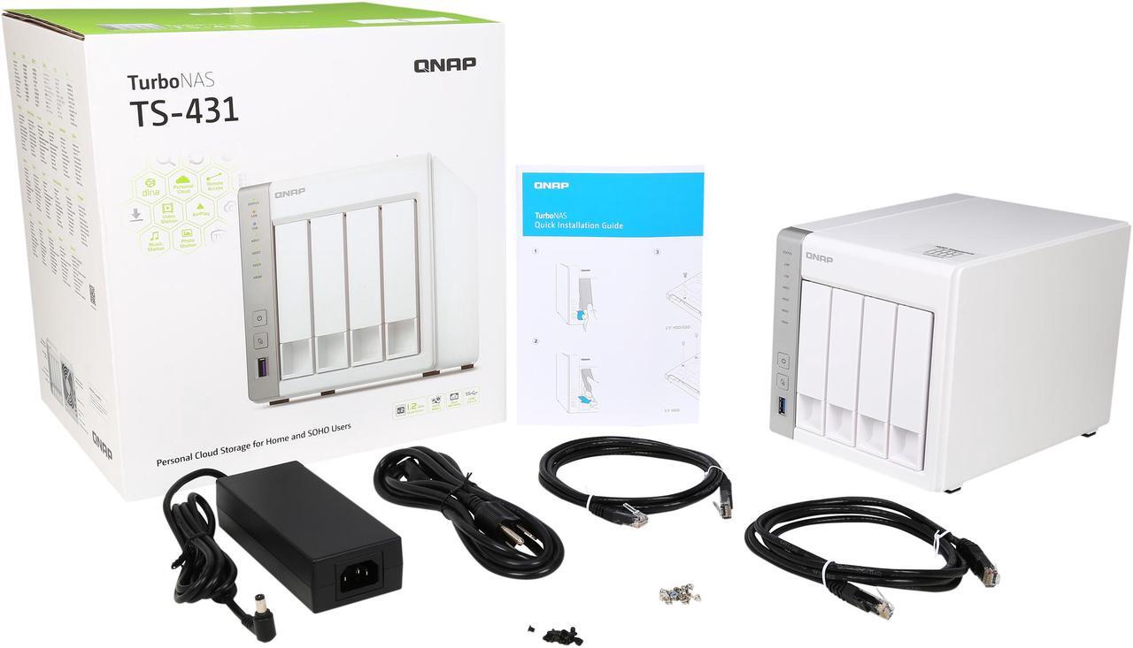 Alt view image 8 of 7 - QNAP TS-431 4-Bay Personal Cloud NAS Diskless System with DLNA, PLEX Support