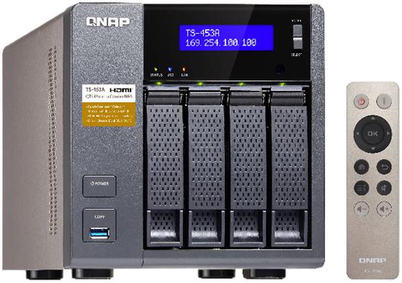 Alt view image 3 of 8 - QNAP TS-453A-8G-US (8GB RAM version) 4-Bay Professional-grade NAS. Intel Braswell Quad-core 1.6 GHz CPU with Media Transcoding Support 4K Playback