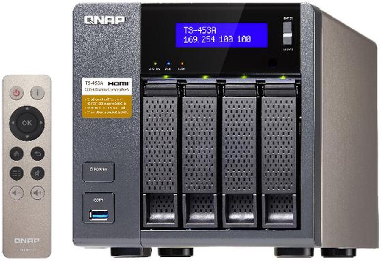 Alt view image 2 of 8 - QNAP TS-453A-8G-US (8GB RAM version) 4-Bay Professional-grade NAS. Intel Braswell Quad-core 1.6 GHz CPU with Media Transcoding Support 4K Playback