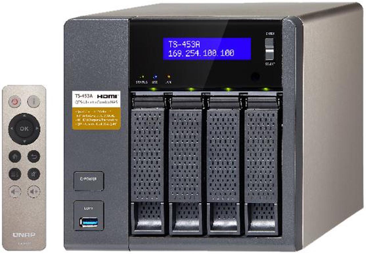 Alt view image 4 of 8 - QNAP TS-453A-8G-US (8GB RAM version) 4-Bay Professional-grade NAS. Intel Braswell Quad-core 1.6 GHz CPU with Media Transcoding Support 4K Playback