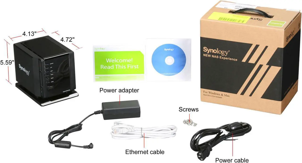 Alt view image 6 of 6 - Synology DS409slim Diskless System DiskStation NAS Server for 2.5 HDD only