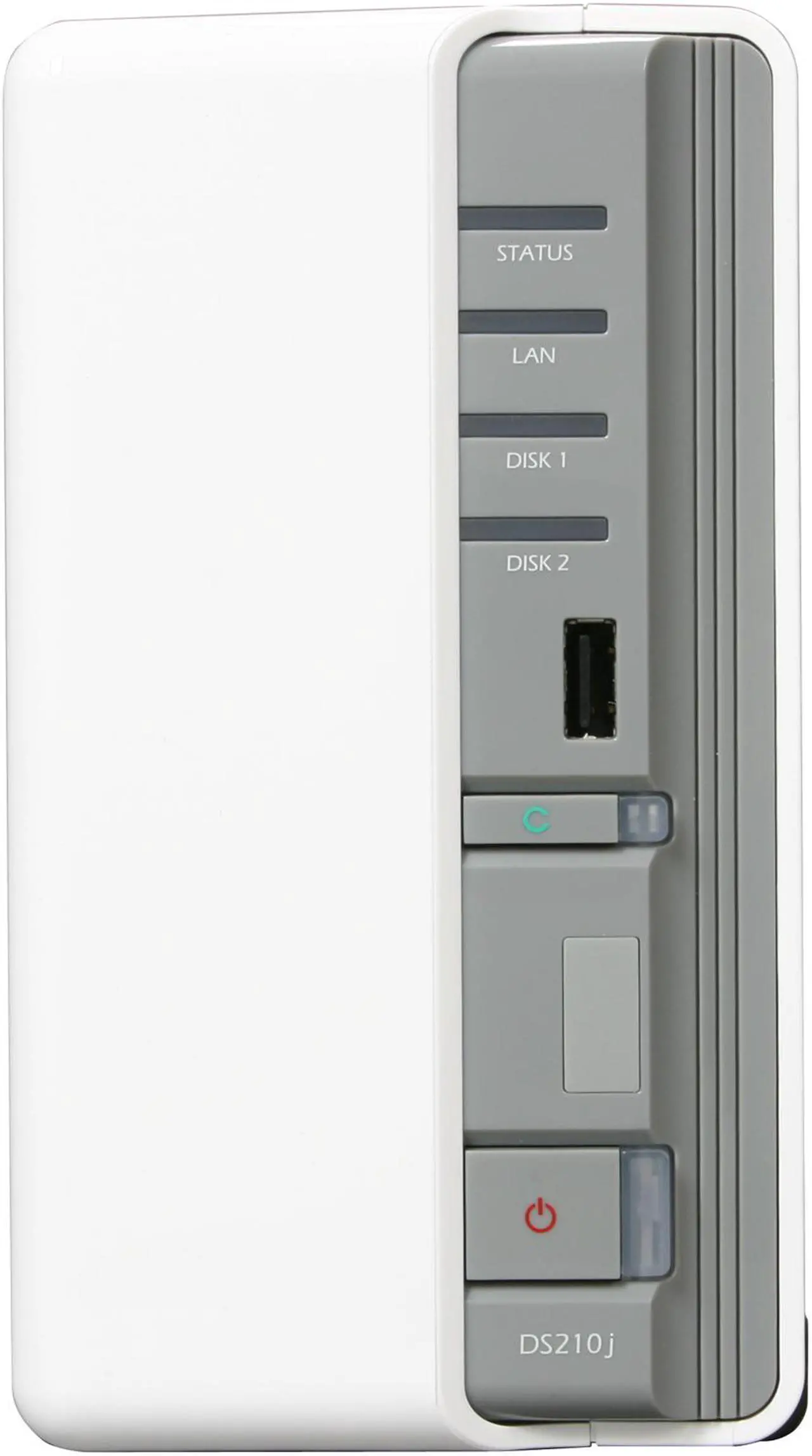 Alt view image 2 of 8 - Synology Disk Station DS210j Diskless System Budget-friendly 2-bay NAS Server for Personal and Home Use