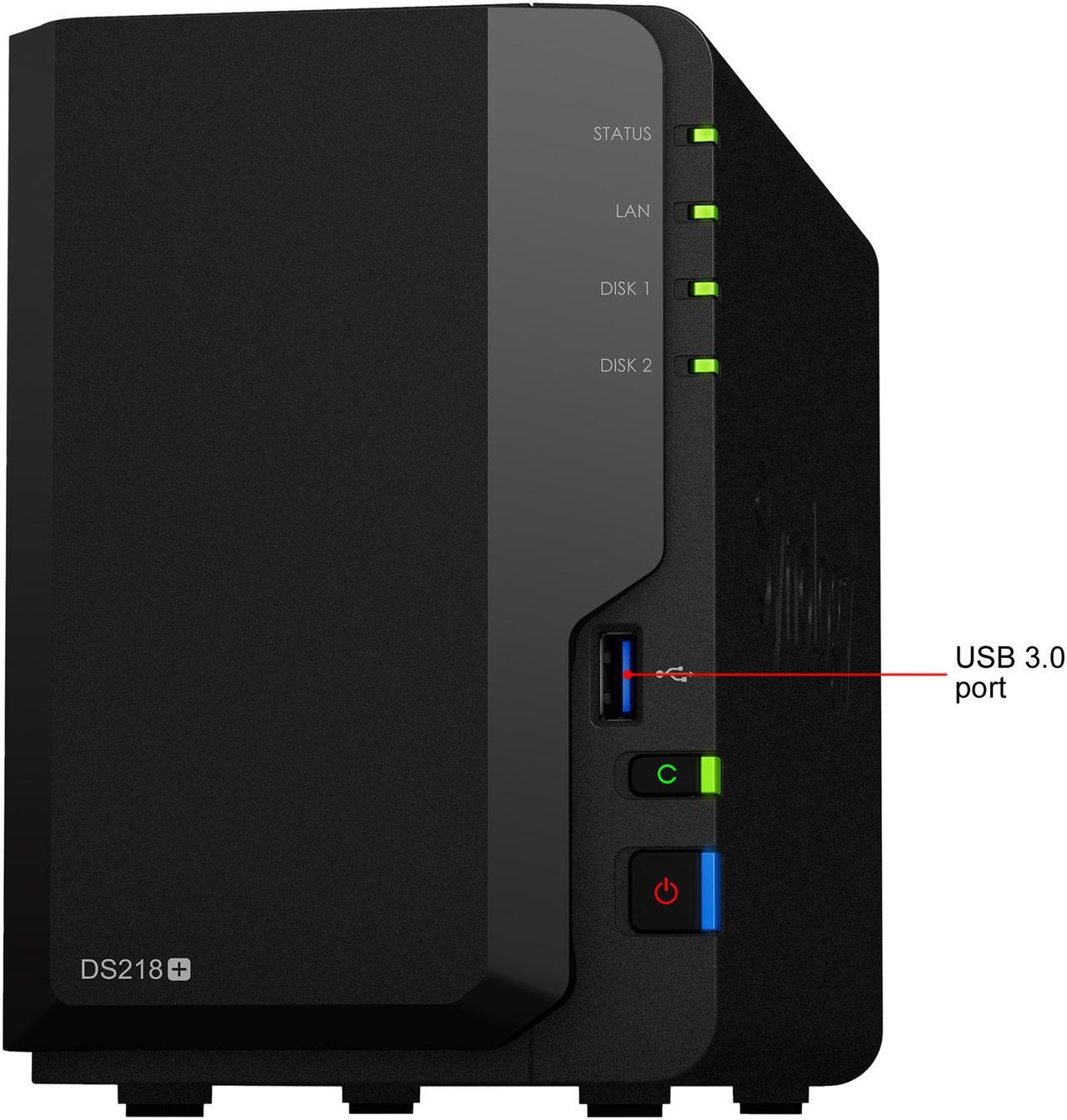 Alt view image 2 of 9 - Synology 2 Bay NAS DiskStation DS218+ (Diskless)