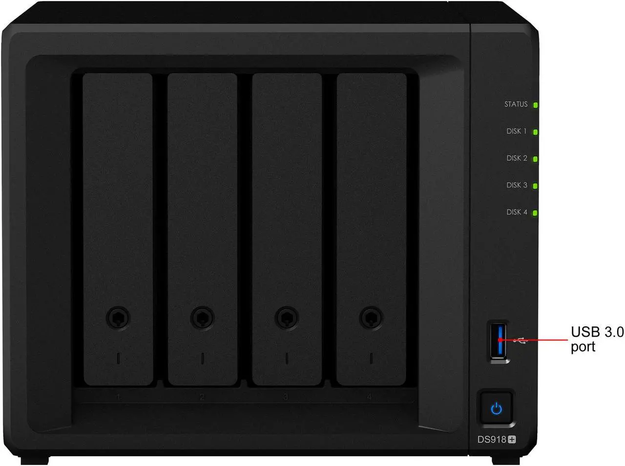 Alt view image 4 of 10 - Synology 4 bay NAS DiskStation DS918+ (Diskless)