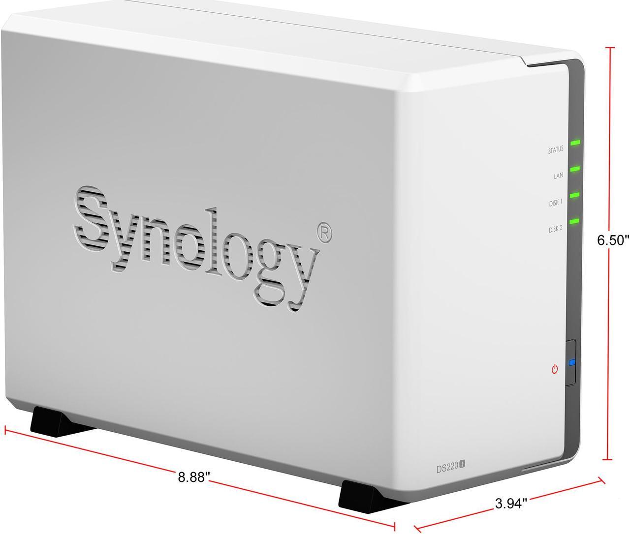 Alt view image 3 of 10 - Synology 2 Bay Desktop NAS DiskStation DS220j (Diskless)